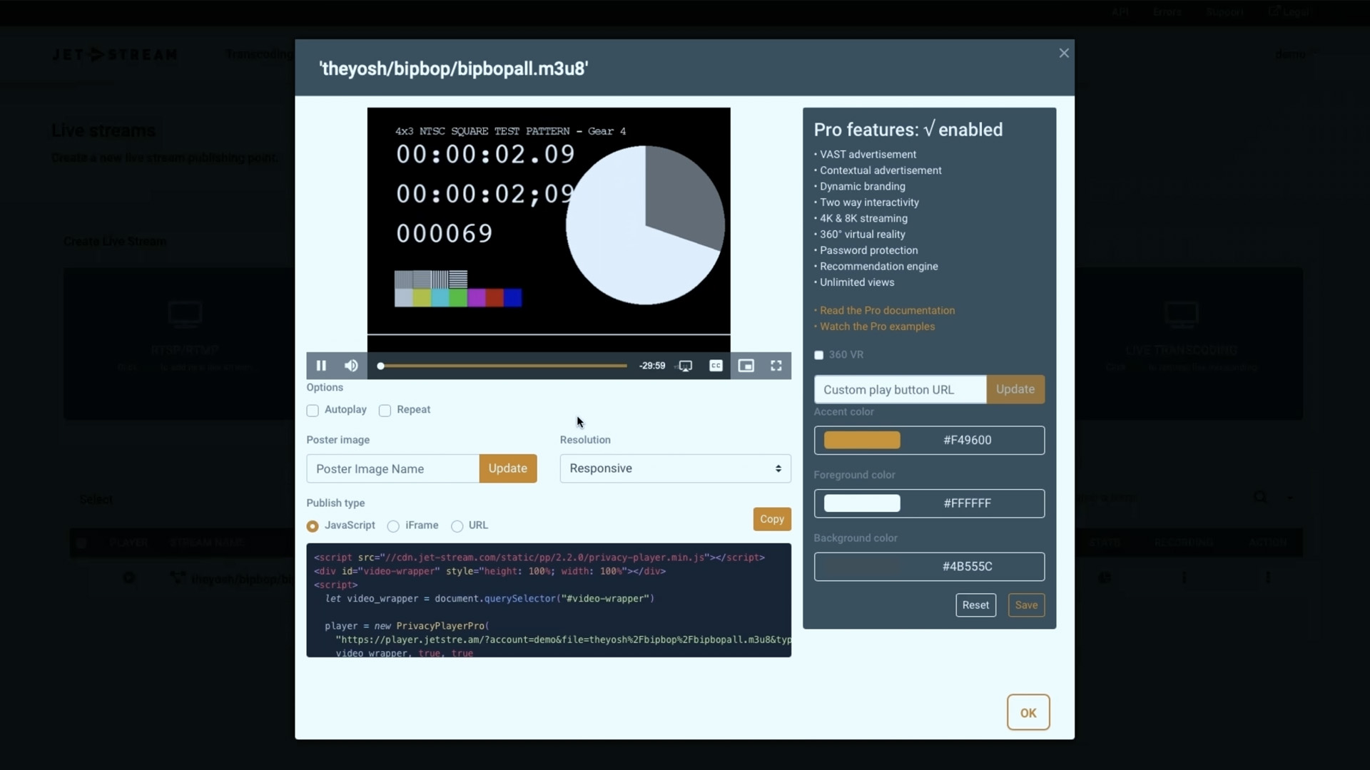 How to pull a HLS or DASH http adaptive bit rate live stream from an external live encoder or streaming server.