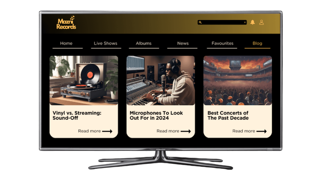 Blog overview as part of your OTT website